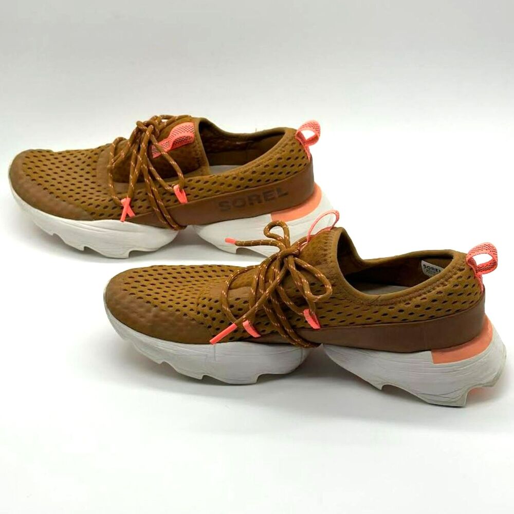 Sorel Kinetic Impact Lace Up Sneakers Athletic Shoes Womens Size 9.5 Amber Coral - Picture 3 of 9